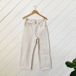 MADEWELL slim, wide-leg crop jeans, 28